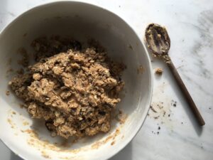 espresso almond oat cookie